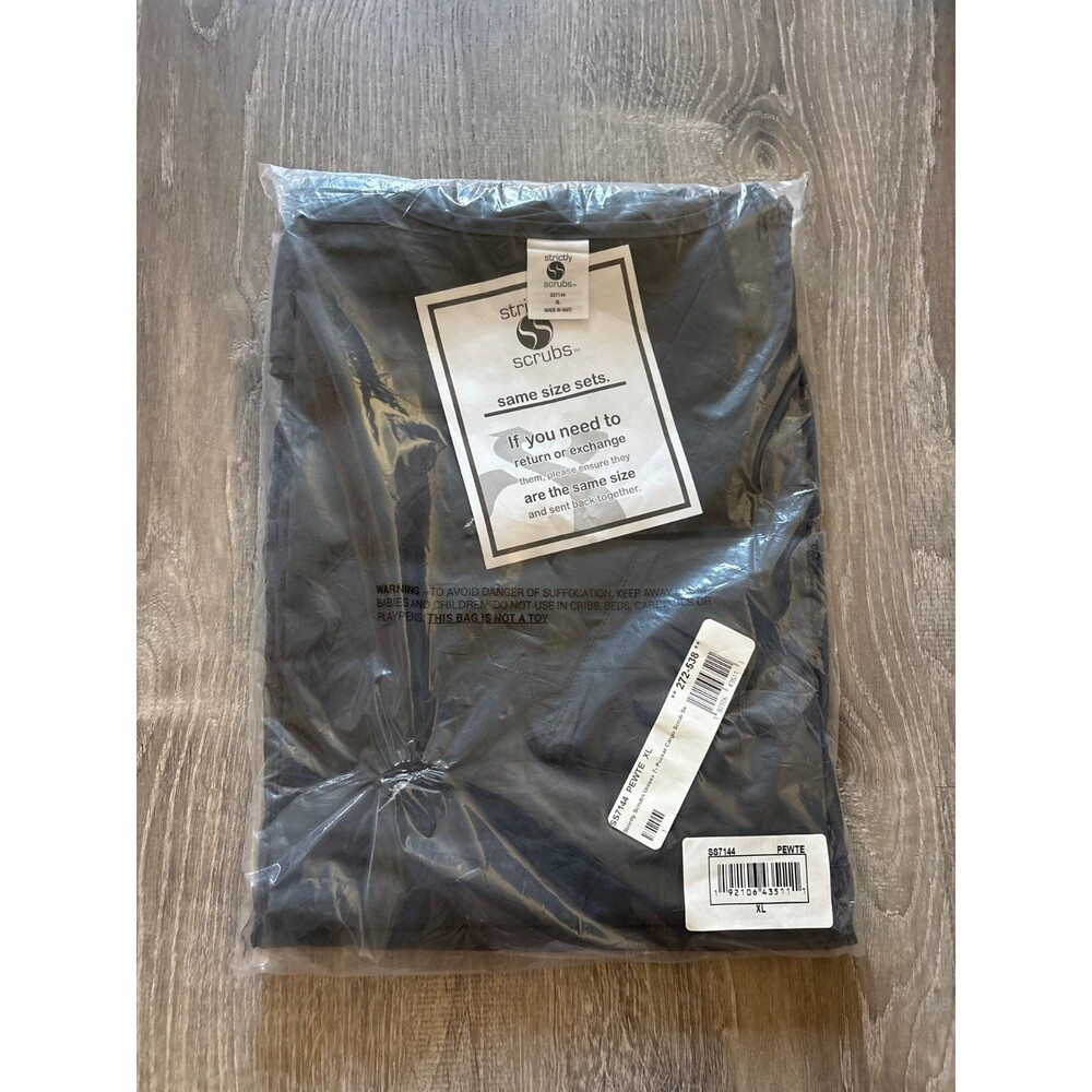 Strictly Scrubs SS7144 Unisex 7-Pocket Cargo Scrub Set Pewter XL New